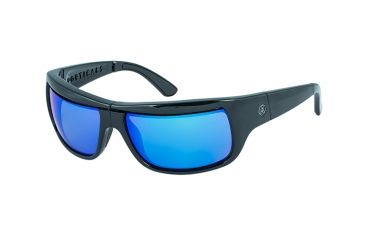 Image of Popticals PopH2O Sunglasses, Black Matte Frame, Gray/Blue Mirror Lens, Polarized, 010070-BMUN