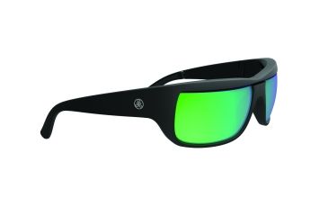 Image of Popticals PopH2O Sunglasses, Black Matte Frame, Gray/Green Mirror Lens, Polarized, 010070-BMEN