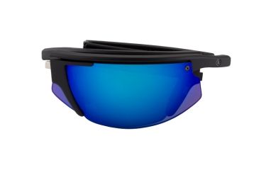 Image of Popticals PopStar Sunglasses, Black Matte Frame, Gray/Blue Mirror Lens, Polarized, 010040-BMUN