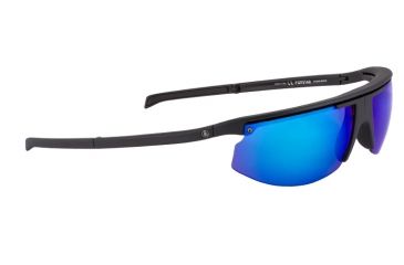 Image of Popticals PopStar Sunglasses, Black Matte Frame, Gray/Blue Mirror Lens, Polarized, 010040-BMUN
