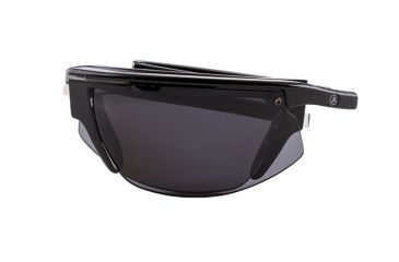 Image of Popticals PopStar Sunglasses, Black Over Crystal Gloss Frame, Gray Lens, Polarized, 040040-BLGP