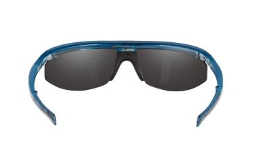 Image of Popticals PopStar Sunglasses, Blue/Clear Crystal Gloss Frame, Gray/Blue Mirror Lens, Polarized, 030040-BFUN