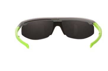Image of Popticals PopStar Sunglasses, Grey/Green Matte Frame, Gray Lens, Polarized, 010040-EMGP