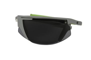 Image of Popticals PopStar Sunglasses, Grey/Green Matte Frame, Gray Lens, Polarized, 010040-EMGP