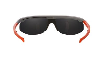 Image of Popticals PopStar Sunglasses, Grey/Orange Matte Frame, Gray/Orange Mirror Lens, Polarized, 010040-OMGP