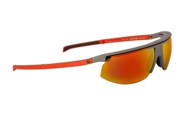 Image of Popticals PopStar Sunglasses, Grey/Orange Matte Frame, Gray/Orange Mirror Lens, Polarized, 010040-OMGP