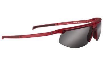 Image of Popticals PopStar Sunglasses, Red Crystal Matte Frame, Gray/Silver Mirror Lens, Polarized, 020040-RDLN