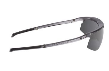 Image of Popticals PopStar Sunglasses, Smoke/Clear Crystal Gloss Frame, Gray/Silver Mirror Lens, Polarized, 030040-SFLN