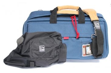 Image of PortaBrace CS-DV3RQS-M2 Medium CompactHD Camera Case - Blue - with Quick Slick rain slicker