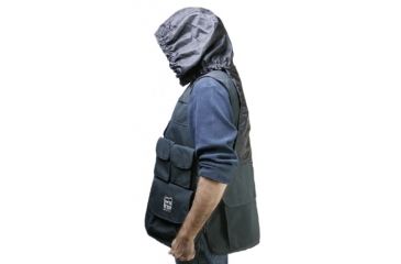 Image of PortaBrace VV-LBLH Video Vest, Large with Hood - Black