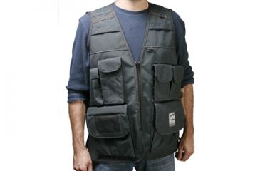 Image of PortaBrace Large Video Vest with Rain Hood - Black