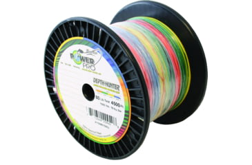 Image of Power Pro Depth-Hunter Braided Fishing Line Metered 80lb 4500ft 1500yd Multi-Colored, 21100801500J