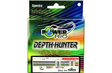 Image of Power Pro Depth-Hunter Braided Fishing Line Metered 80lb 500Ft 167yd Multi-Colored, 21100800167J