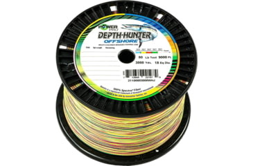 Image of Power Pro Depth Hunter Offshore 130lb 1000yds 5 Colors Every 100ft &amp; Black Mark Every 50ft, 21101301000WHJ