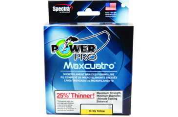 Image of Power Pro MaxCuatro Spectra HT Braided Fishing Line 100lb 500yd Hi-Vis Yellow, 33401000500Y