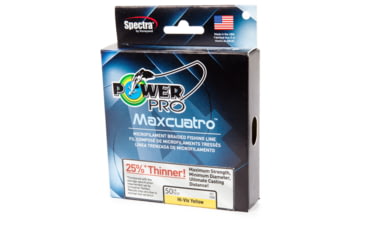 Image of Power Pro MaxCuatro Spectra HT Braided Fishing Line 50lb 3000yd Hi-Vis Yellow, 33400503000Y