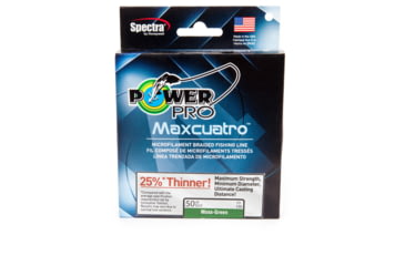 Image of Power Pro MaxCuatro Spectra HT Braided Fishing Line 50lb 3000yd Moss Green, 33400503000E