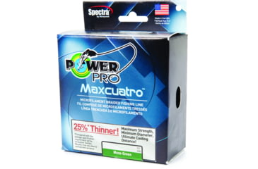 Image of Power Pro MaxCuatro Spectra HT Braided Fishing Line 65lb 500yd Moss Green, 33400650500E