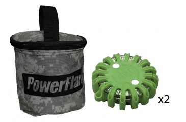 Image of Powerflare PF-200 Softpack,  2 Safety Lights,Red LED,ACU Bag,2 Batteries, Olive Drab Shell SP2ACU-R-OD