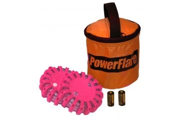 Image of Powerflare PF-200 Softpack,  2 Safety Lights,Amber LED,Orange Bag,2 Batteries, Hot Pink Shell SP2O-A-HP