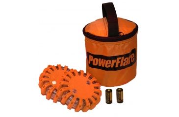 Image of Powerflare PF-200 Softpack,  2 Safety Lights,Amber LED,Orange Bag,2 Batteries, Orange Shell SP2O-A-O