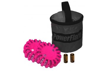 Image of Powerflare PF-200 Softpack,  2 Safety Lights,Amber LED,Black Bag,2 Batteries, Hot Pink Shell SP2BK-A-HP