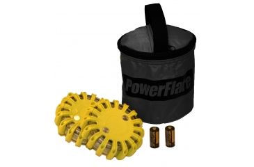 Image of Powerflare PF-200 Softpack,  2 Safety Lights,Amber LED,Black Bag,2 Batteries, Yellow Shell SP2BK-A-Y