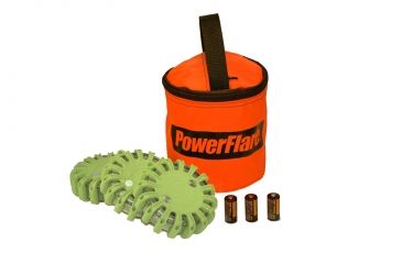 Image of Powerflare PF-200 Softpack,  3 Safety Lights,Infrared LED,Orange Bag,3 Batteries, Olive Drab Shell SP3O-I-OD