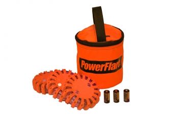 Image of Powerflare PF-200 Softpack,  3 Safety Lights,Infrared LED,Orange Bag,3 Batteries, Orange Shell SP3O-I-O