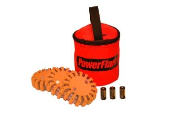 Image of Powerflare PF-200 Softpack,  3 Safety Lights,Infrared LED,Red Bag,3 Batteries, Orange Shell SP3R-I-O