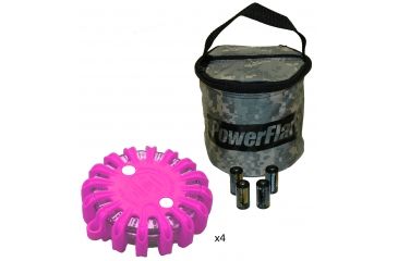 Image of Powerflare PF-200 Softpack,  4 Safety Lights,Infrared LED,ACU Bag,4 Batteries, Hot Pink Shell SP4ACU-I-HP
