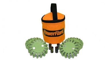 Image of Powerflare PF-200 Softpack,  4 Safety Lights,Infrared LED,Orange Bag,4 Batteries, Olive Drab Shell SP4O-I-OD