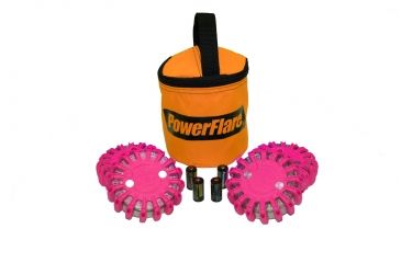 Image of Powerflare PF-200 Softpack,  4 Safety Lights,Infrared LED,Orange Bag,4 Batteries, Hot Pink Shell SP4O-I-HP