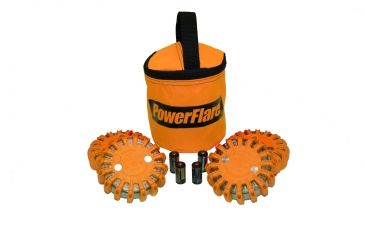 Image of Powerflare PF-200 Softpack,  4 Safety Lights,Infrared LED,Orange Bag,4 Batteries, Orange Shell SP4O-I-O
