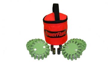 Image of Powerflare PF-200 Softpack,  4 Safety Lights,Infrared LED,Red Bag,4 Batteries, Olive Drab Shell SP4R-I-OD