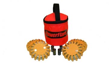 Image of Powerflare PF-200 Softpack,  4 Safety Lights,Infrared LED,Red Bag,4 Batteries, Orange Shell SP4R-I-O