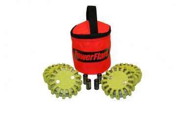 Image of Powerflare PF-200 Softpack,  4 Safety Lights,Infrared LED,Red Bag,4 Batteries, Yellow Shell SP4R-I-Y