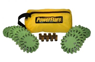 Image of Powerflare PF-200 Softpack,  8 Safety Lights,Amber LED,Yellow Bag,8 Batteries, Olive Drab Shell SP8Y-A-OD
