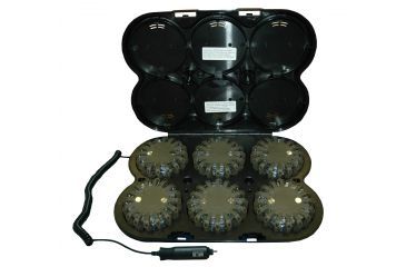 Image of Powerflare Rechargeable PF-200R Safety Light Kit, Pack of 6 Units w/ CR123 Battery, Infrared LED, Olive Drab Shell PF6P-210R-I-OD