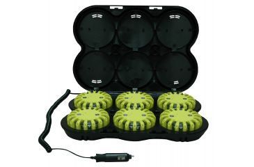 Image of Powerflare Rechargeable PF-200R Safety Light Kit, Pack of 6 Units w/ CR123 Battery, Infrared LED, Yellow Shell PF6P-210R-I-Y