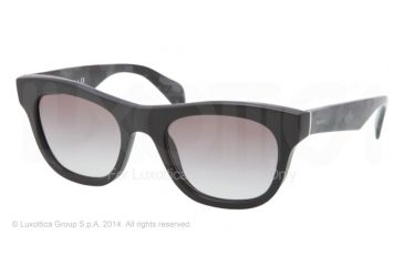 Image of Prada JOURNAL PR04QS Sunglasses 1BO0A7-52 - Matte Black Frame, Gray Gradient Lenses
