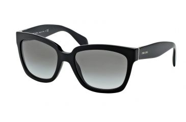 Image of Prada PR07PSA Sunglasses 1AB0A7-56 - Black Frame, Light Grey Gradient Dark Grey Lenses
