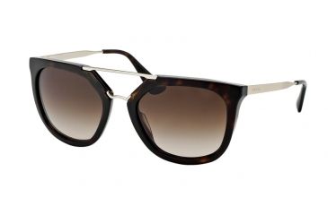 Image of Prada PR13QSA Sunglasses 2AU6S1-54 - Havana Frame, Brown Gradient Lenses