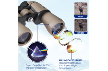 Image of Praktica Falcon 12x50 Binoculars, Sand, UOF1250S