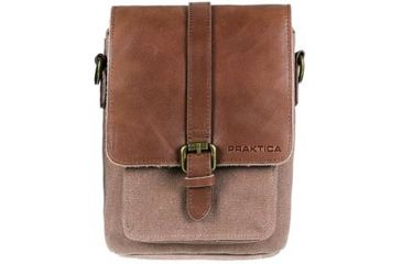 Image of Praktica Heritage Leather Binocular Shoulder Bag, Brown/Tan PRA189