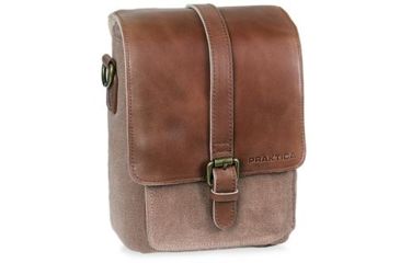Image of Praktica Heritage Leather Binocular Shoulder Bag, Brown/Tan PRA189