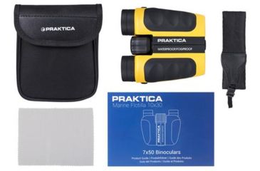 Image of Praktica Marine Flotilla Binoculars, 10x30mm, Roof Prism, Yellow, MHFL1030Y