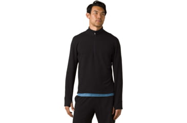 Image of prAna Altitude Tracker 1/4 Zip - Mens, Black, S, 1963891-001-ST-S