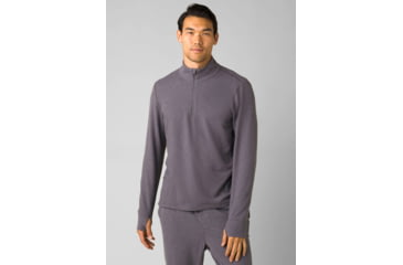 Image of prAna Altitude Tracker 1/4 Zip - Mens, Heather Grey, Small, 1963891-020-ST-S