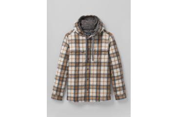Image of prAna Asgard Hooded Flannel Shirt, Camel, Small, 1964511-200-ST-S